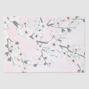 Cherry Blossom Blush Mint Chic Tissue Paper
