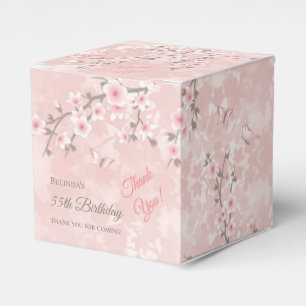 Cherry Blossom Blush Pink Birthday  Favor Box