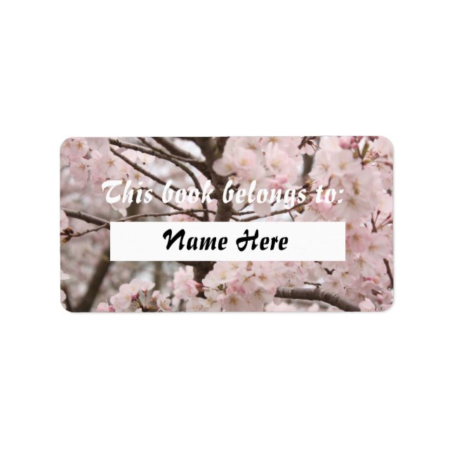 Cherry Blossom Book Label (Front)