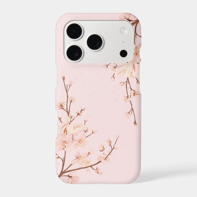 Cherry Blossom Bow Sparkle Coquette iPhone Case (Back)