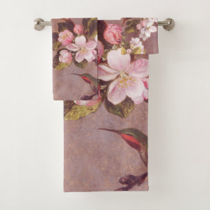 Cherry Blossom Branch Bath Towels