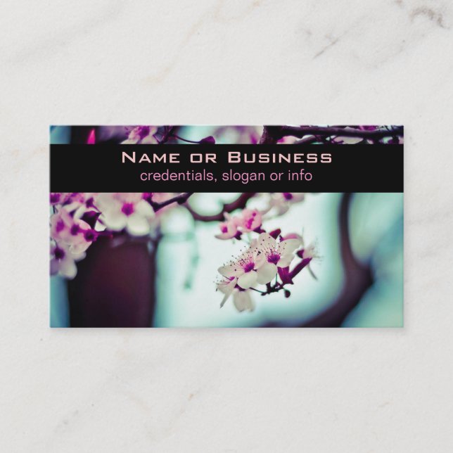 Cherry Blossom Branch Business Card (Front)