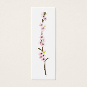 Cherry Blossom Branch Favour Tag (White)