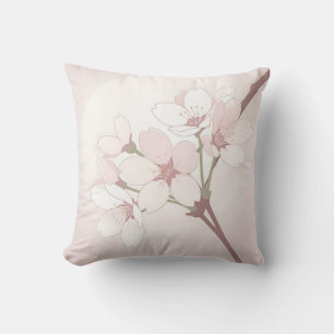 Cherry Blossom Branch Soft Minimalist Japanese Cushion