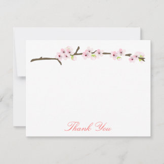 Cherry Blossom Branch Thank You (White)