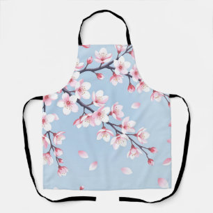 Cherry Blossom Branches Serene Pattern Apron