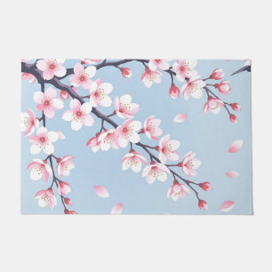 Cherry Blossom Branches Serene Pattern Doormat