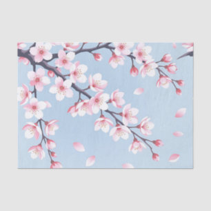 Cherry Blossom Branches Serene Pattern Tissue Paper