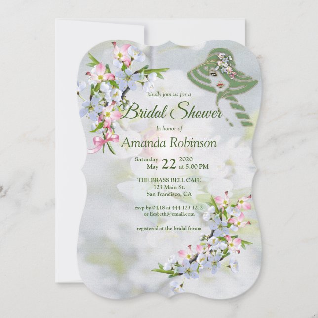 Cherry Blossom Bridal Shower Invitation (Front)