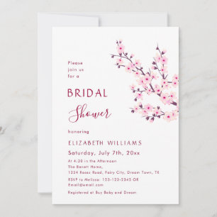 Cherry Blossom Bridal Shower Invitation