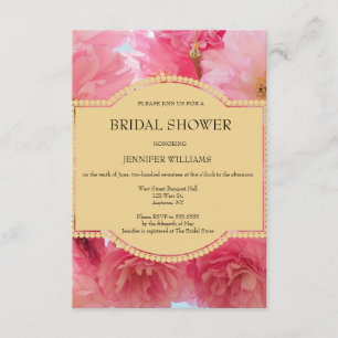 Cherry blossom bridal shower invitations