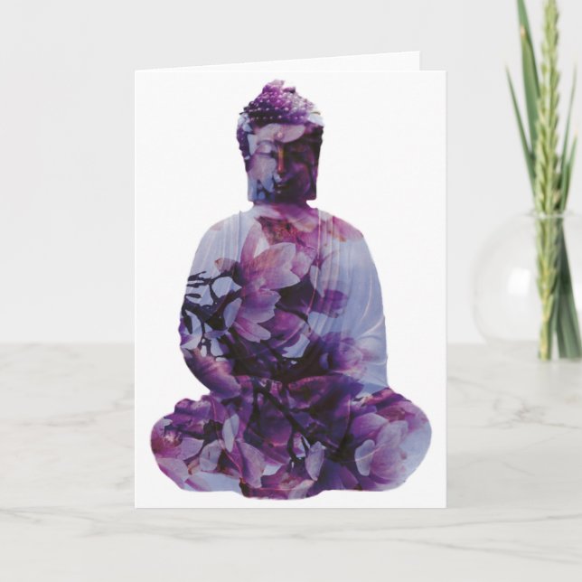 Cherry Blossom Buddha Card (Front)