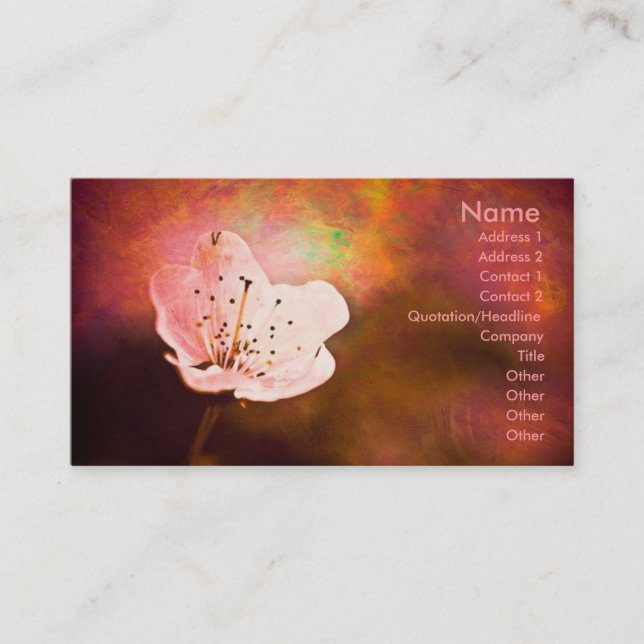 Cherry Blossom Business Card (Front)
