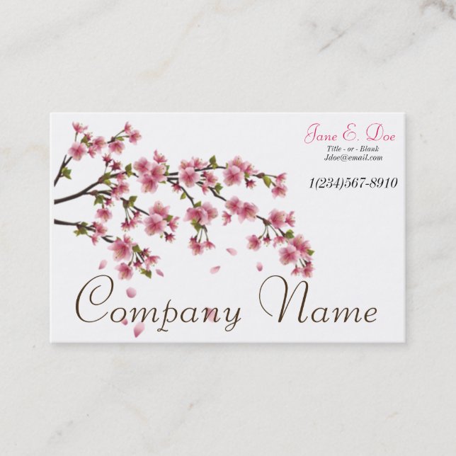 Cherry Blossom Business Card (Front)