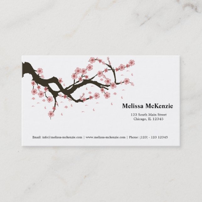 Cherry Blossom Business Card (Front)