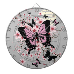 Cherry Blossom Butterflies    Dartboard