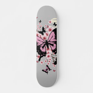 Cherry Blossom Butterflies Skateboard