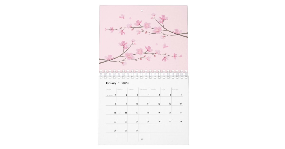 Cherry Blossom Calendar Zazzle