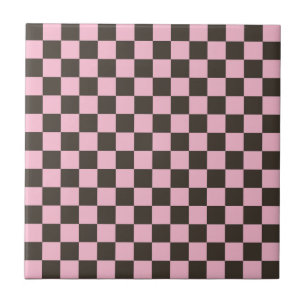 Cherry blossom checkered board pattern tile