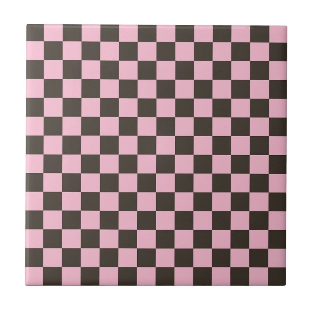 Cherry blossom checkered board pattern tile (Front)