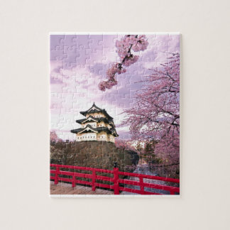 Cherry Blossom Chinese Castle Jigsaw Puzzle
