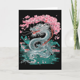 Cherry Blossom Chinese Dragon Chinese New Year 202 Card