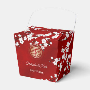 Cherry Blossom Chinese Wedding  Favour Box