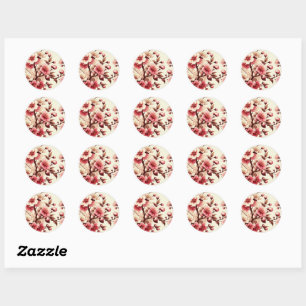 Cherry Blossom Classic Round Sticker