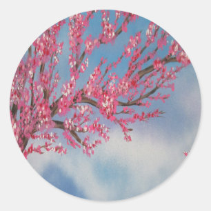 Cherry Blossom Classic Round Sticker