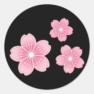 Cherry Blossom Classic Round Sticker