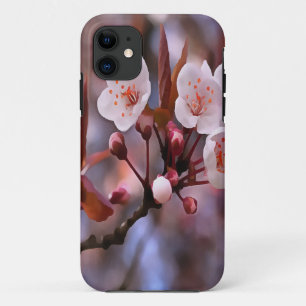 Cherry Blossom Cluster With A Pink and Blue iPhone 11 Case