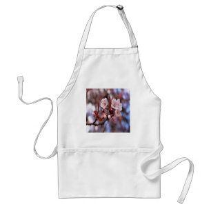 Cherry Blossom Cluster With A Pink and Blue Standard Apron