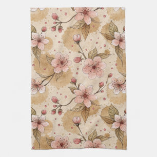 Cherry Blossom Coffee Cosy Pattern (10) Tea Towel