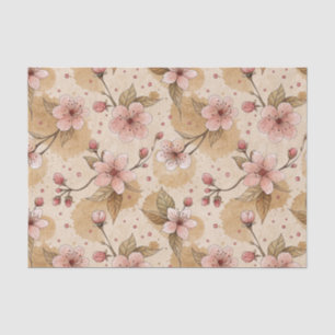 Cherry Blossom Coffee Cosy Pattern (10) Tissue Paper