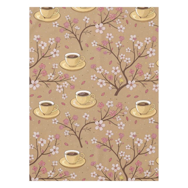 Cherry Blossom Coffee Cosy Pattern (1) Tablecloth (Front)