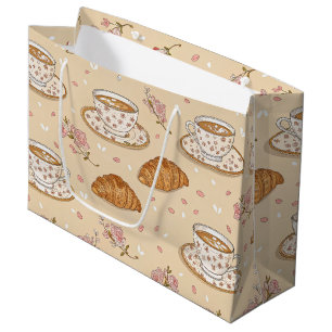 Cherry Blossom Coffee Cosy Pattern (2) Large Gift Bag
