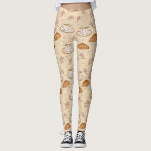 Cherry Blossom Coffee Cosy Pattern (2) Leggings