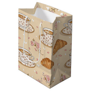 Cherry Blossom Coffee Cosy Pattern (2) Medium Gift Bag