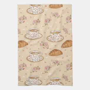 Cherry Blossom Coffee Cosy Pattern (2) Tea Towel