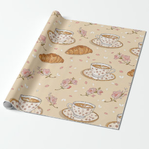 Cherry Blossom Coffee Cosy Pattern (2) Wrapping Paper