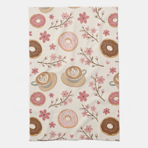 Cherry Blossom Coffee Cosy Pattern (3) Tea Towel