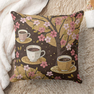 Cherry Blossom Coffee Cosy Pattern (8) Cushion