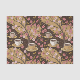 Cherry Blossom Coffee Cosy Pattern (8) Tissue Paper