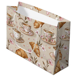 Cherry Blossom Coffee Cosy Pattern (9) Large Gift Bag