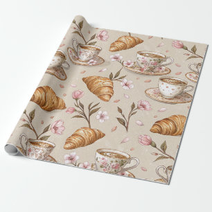 Cherry Blossom Coffee Cosy Pattern (9) Wrapping Paper