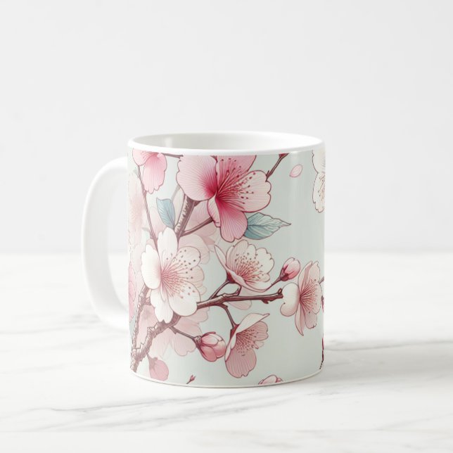 Cherry Blossom Coffee Mug (Front Left)