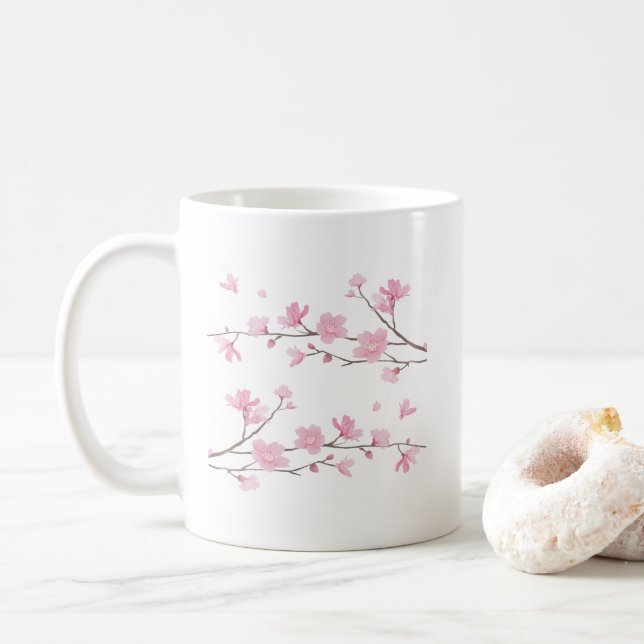 Cherry Blossom Coffee Mug (With Donut)