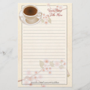 Cherry Blossom Coffee Stationery