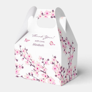Cherry Blossom Custom Thank You Favor Box