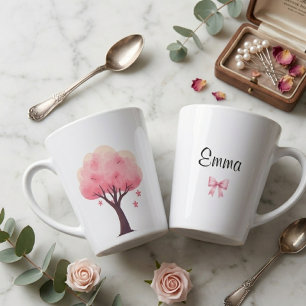 cherry blossom delicacy poise look grace custom  latte mug